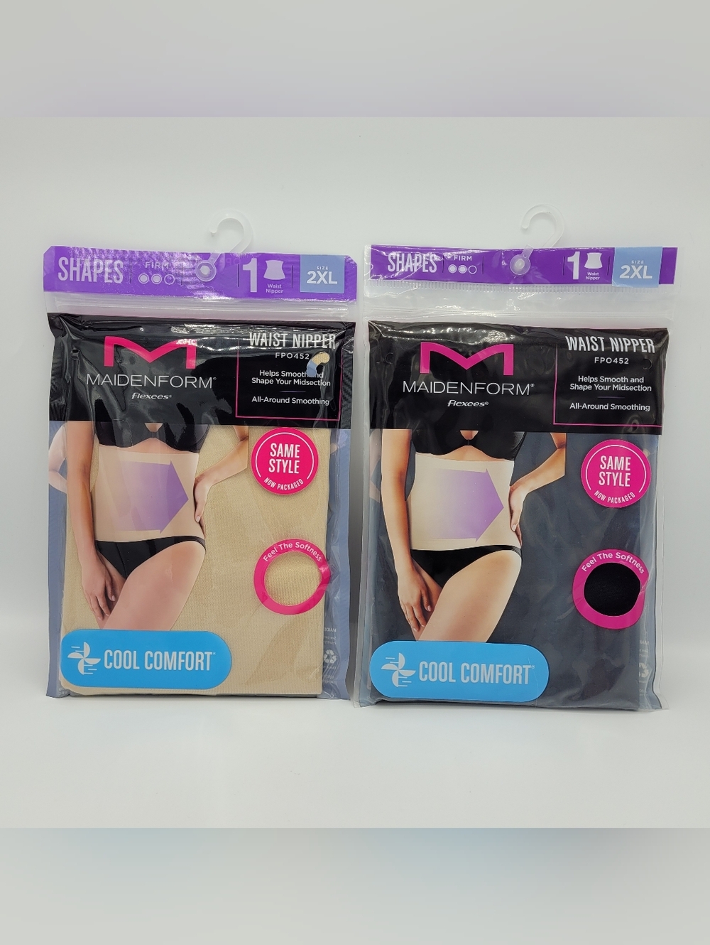 Maidenform Shapewear Seamless Firm Shaping Waist Trainer Nude & Black Womens 2XL